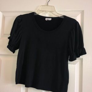 Black Shirt with Flowy Sleeves